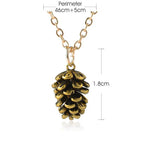Necklace with Pine Cone Pendant for Women