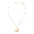 Necklace with Round Mountain and Seed Pendant