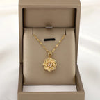 Necklace with Rotating Flower Anti-Stress Pendant