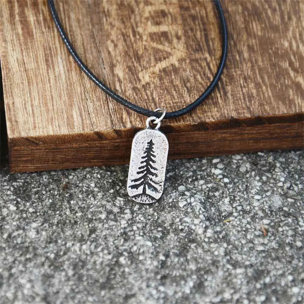 Necklace with Silver Christmas Tree Pendant