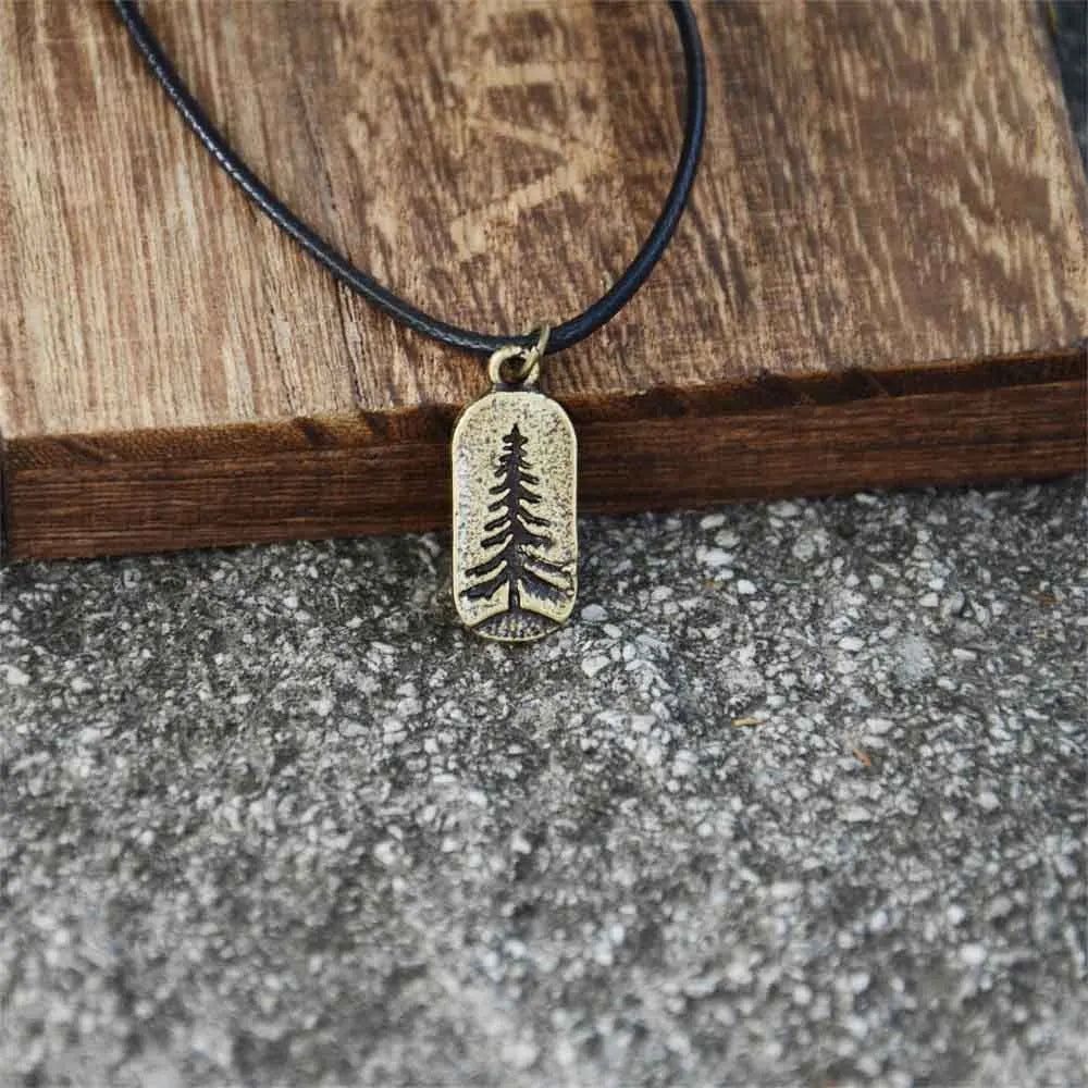 Necklace with Gold Christmas Tree Pendant
