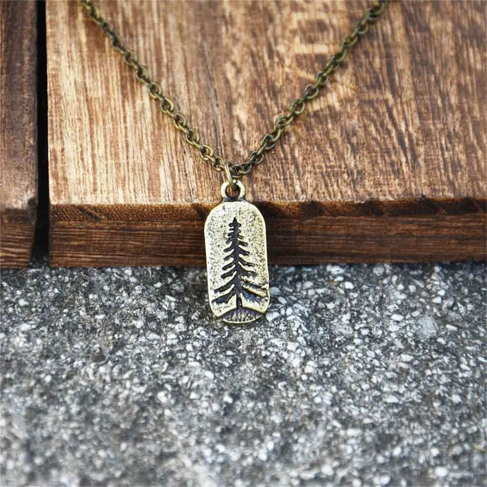 Necklace with Gold Christmas Tree Pendant