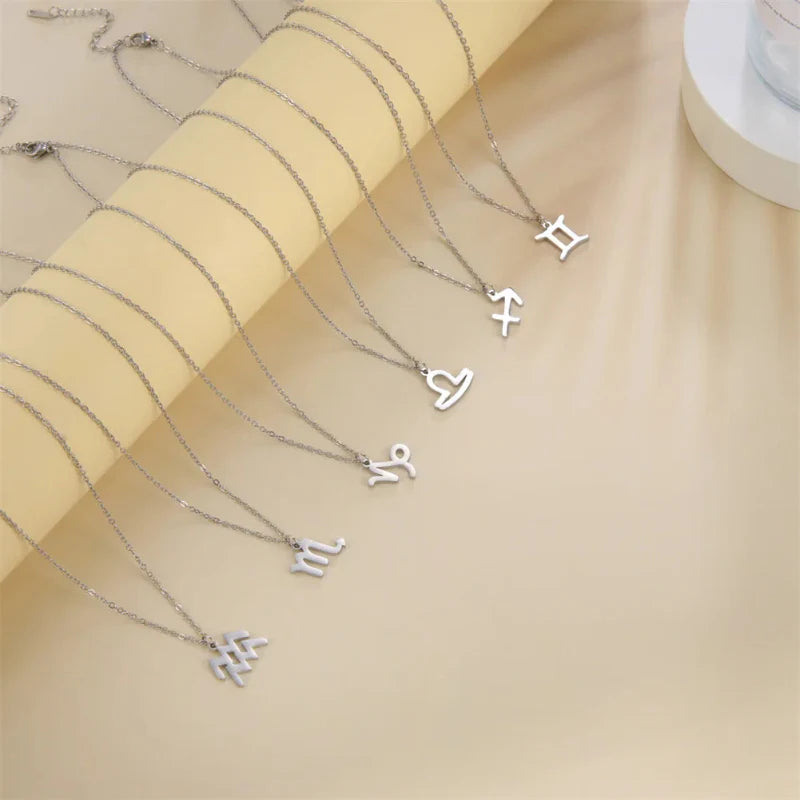 Necklace with Gold Zodiac Sign Pendant