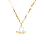 Necklace with Gold Zodiac Sign Pendant