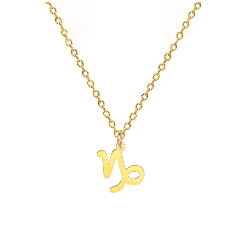 Necklace with Gold Zodiac Sign Pendant