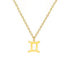 Necklace with Gold Zodiac Sign Pendant