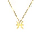 Necklace with Gold Zodiac Sign Pendant