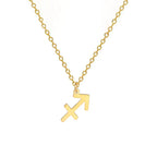 Necklace with Gold Zodiac Sign Pendant