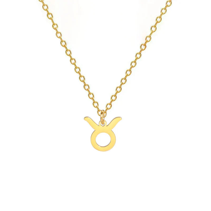 Necklace with Gold Zodiac Sign Pendant