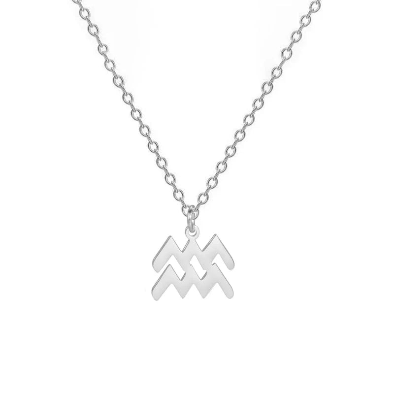 Necklace with Gold Zodiac Sign Pendant