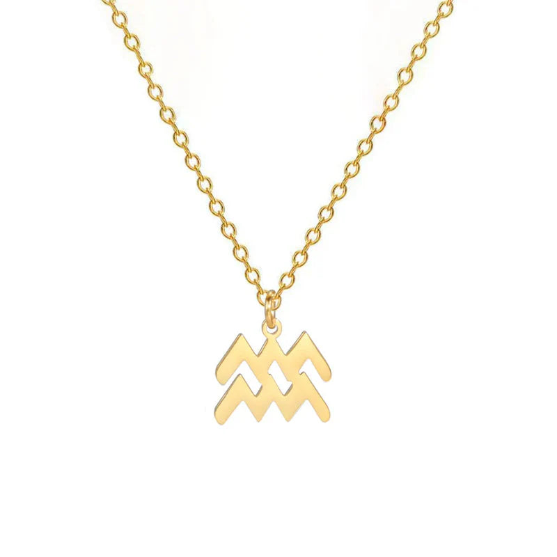 Necklace with Gold Zodiac Sign Pendant