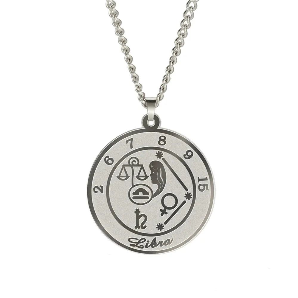 Necklace with Zodiac Sign Pendant for Men or Women