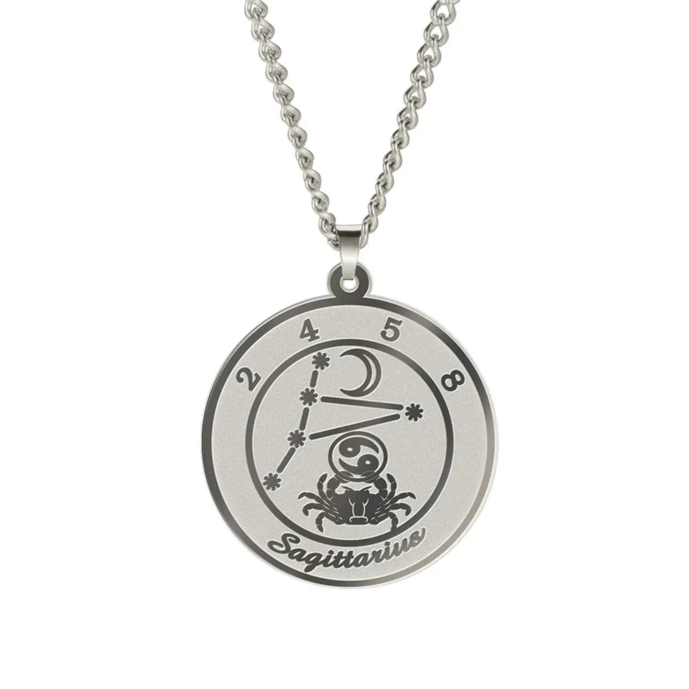 Necklace with Zodiac Sign Pendant for Men or Women