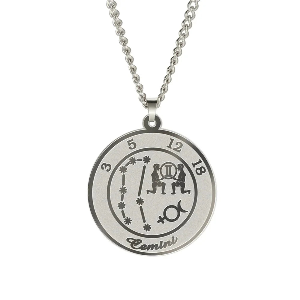 Necklace with Zodiac Sign Pendant for Men or Women