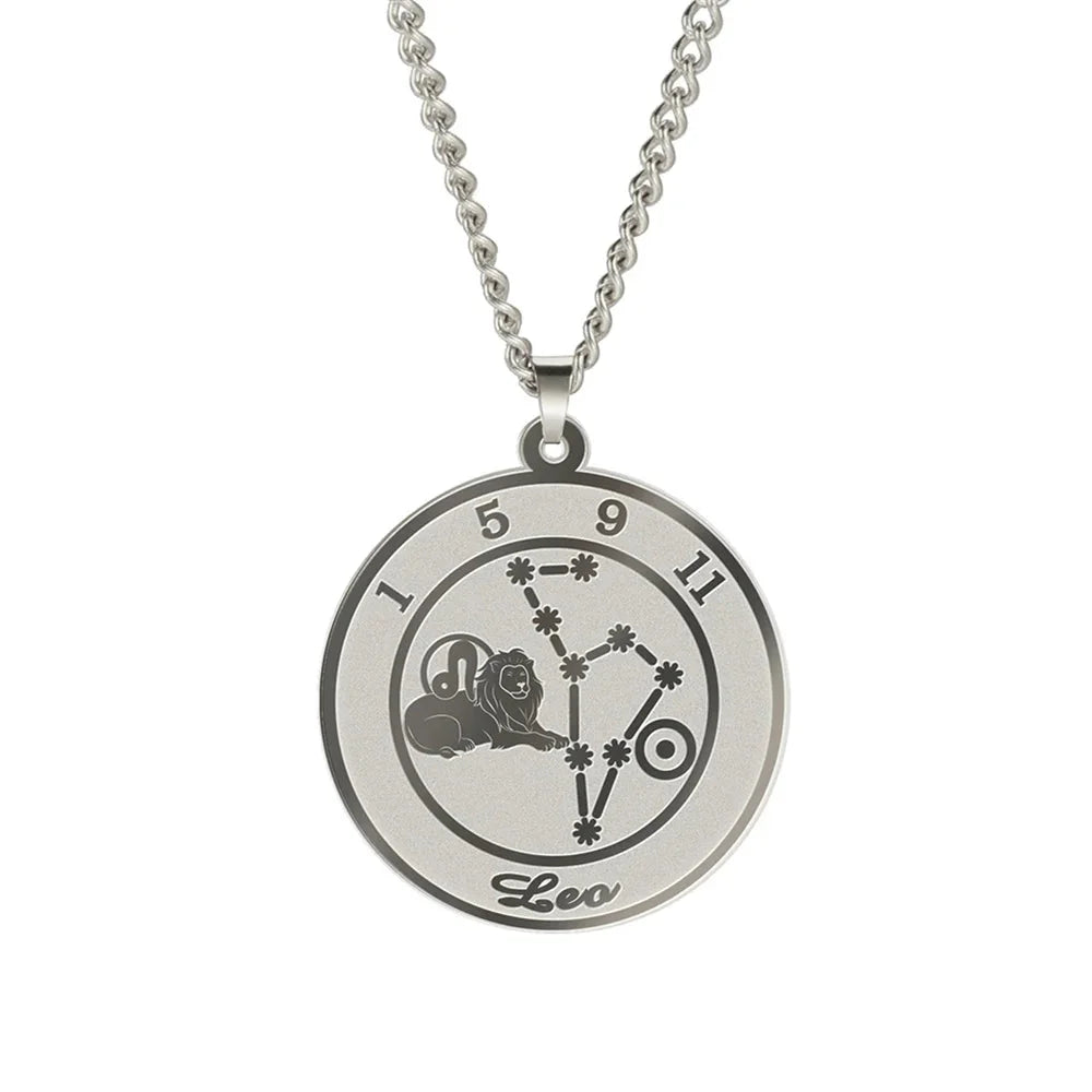 Necklace with Zodiac Sign Pendant for Men or Women