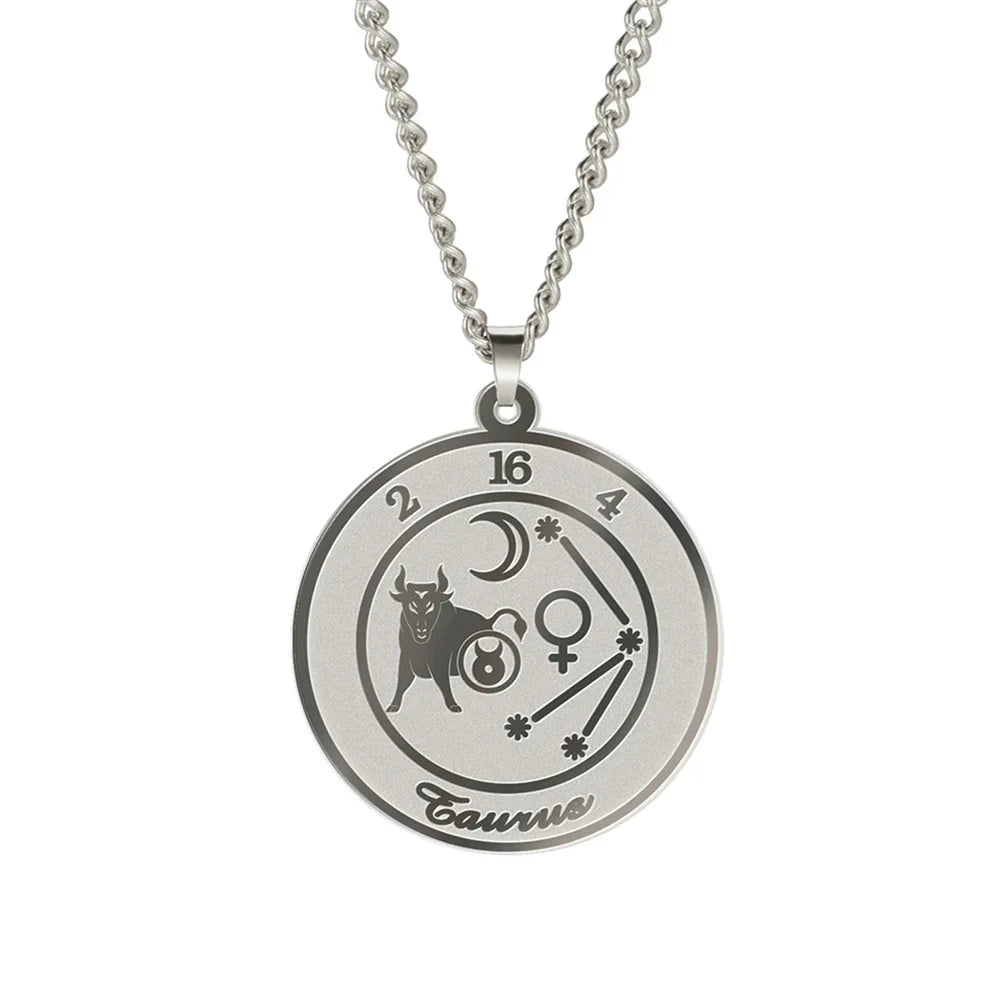 Necklace with Zodiac Sign Pendant for Men or Women