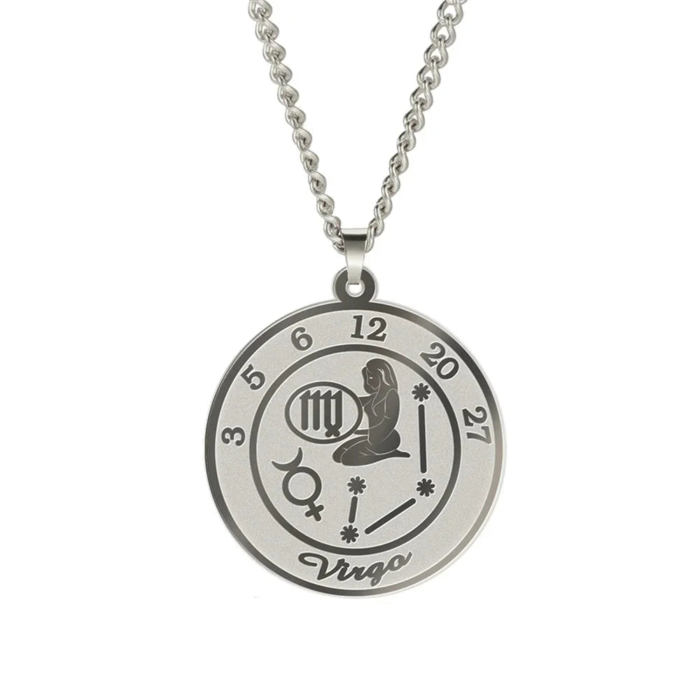Necklace with Zodiac Sign Pendant for Men or Women
