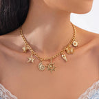 Necklace with Sun Pendant and Shells 2