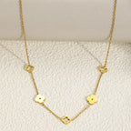 Necklace with 4-Leaf Clover Pendant gold