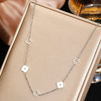 Necklace with 4-Leaf Clover Pendant silver