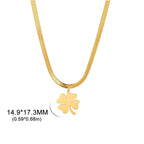 Necklace with Four-Leaf Clover Lucky Pendant