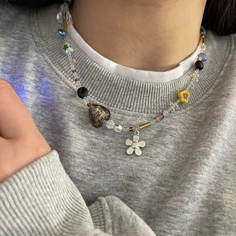 Necklace with Flower Pendants for Women