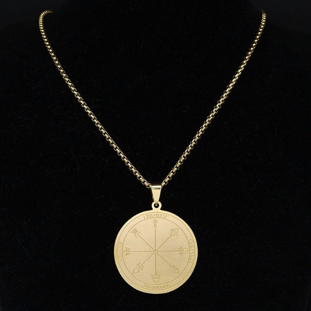 Necklace with Silver & Gold Protection Talisman gold