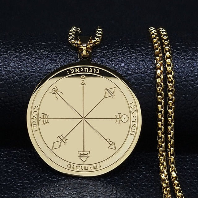 Necklace with Silver & Gold Protection Talisman gold