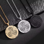 Celtic Necklace Triskel Pendant Viking Nordic Men Women