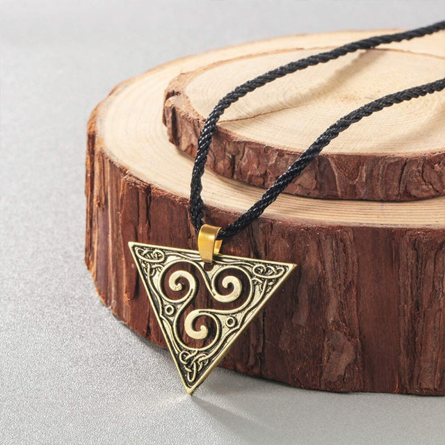 Triskel necklaceCeltic Triskel Necklace (Silver or Gold) antique bronze
