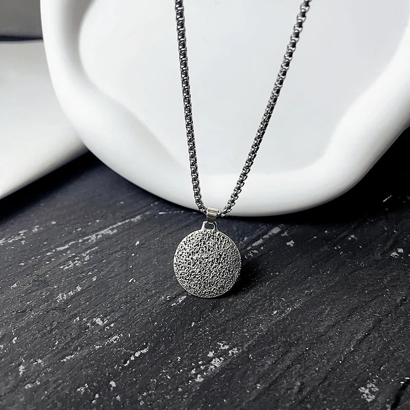 Compass Pendant Necklace Men's Wind Rose Compass