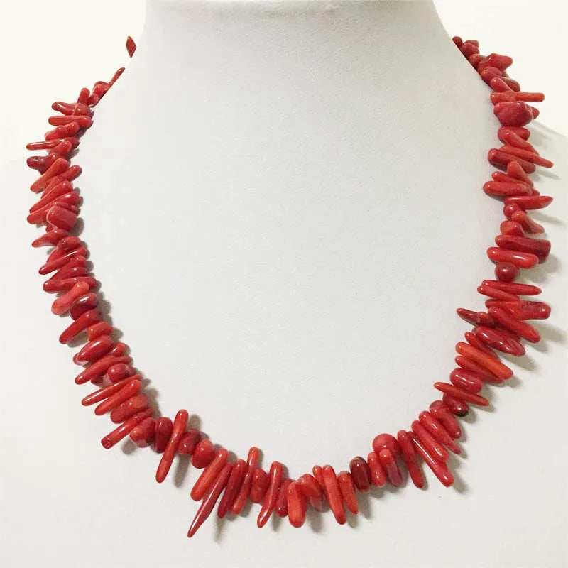 Red coral necklace for women