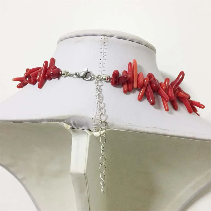 Red coral necklace for women