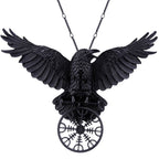 Odin's Raven Necklace Celtic Viking Pendant Men Women Nordic