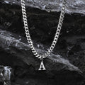 Men's necklace with personalized initial pendant a