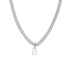 Men's necklace with personalized initial pendant e