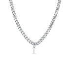 Men's necklace with personalized initial pendant i