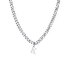 Men's necklace with personalized initial pendant k