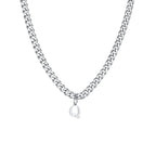 Men's necklace with personalized initial pendant q