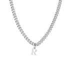 Men's necklace with personalized initial pendant r
