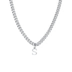Men's necklace with personalized initial pendant s
