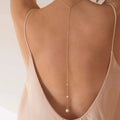 Gold-plated back necklace - women's back chain