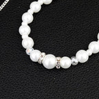 Wedding Back Necklace with Pearls for Women