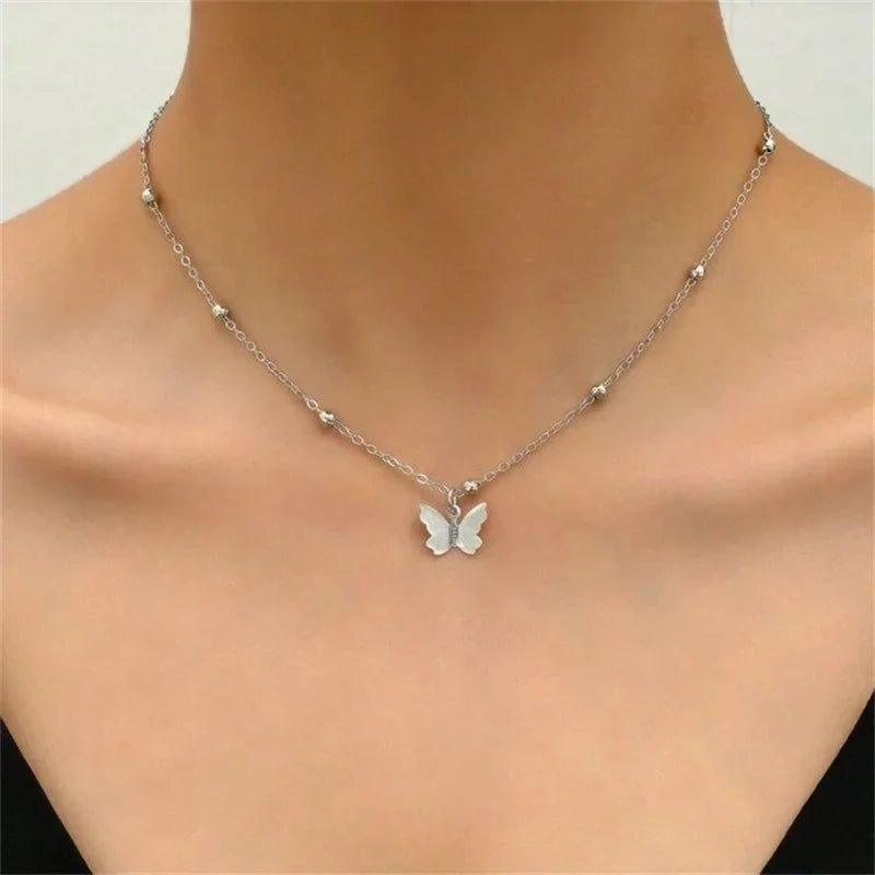 Butterfly back necklace - women's back chain