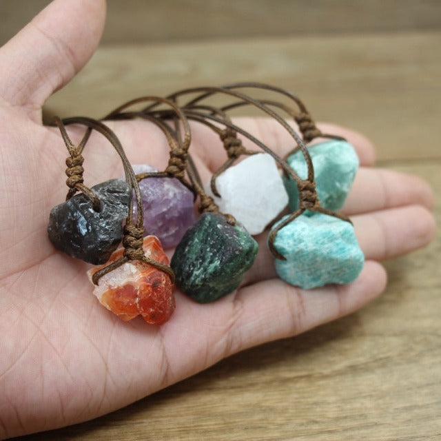 Reiki Healing Necklace in Natural Stone