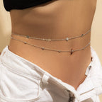 Belly Necklace for Women silver