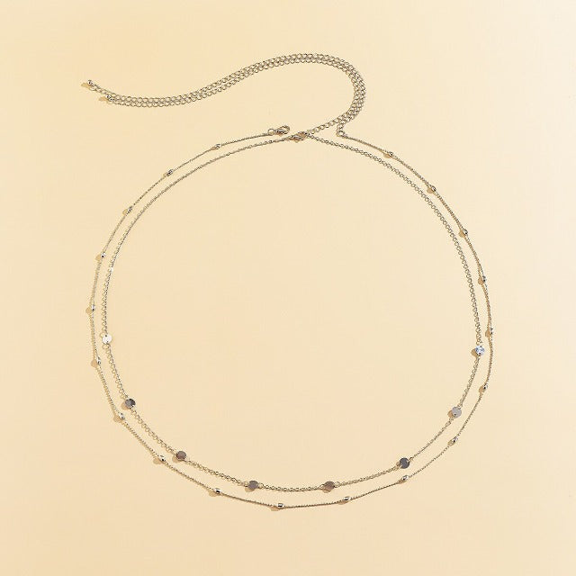 Belly Necklace for Women silver