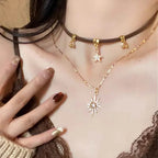 Double Pendant Sun Necklace