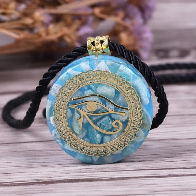 Orgonite Necklace Eye of Oudjat Egypt