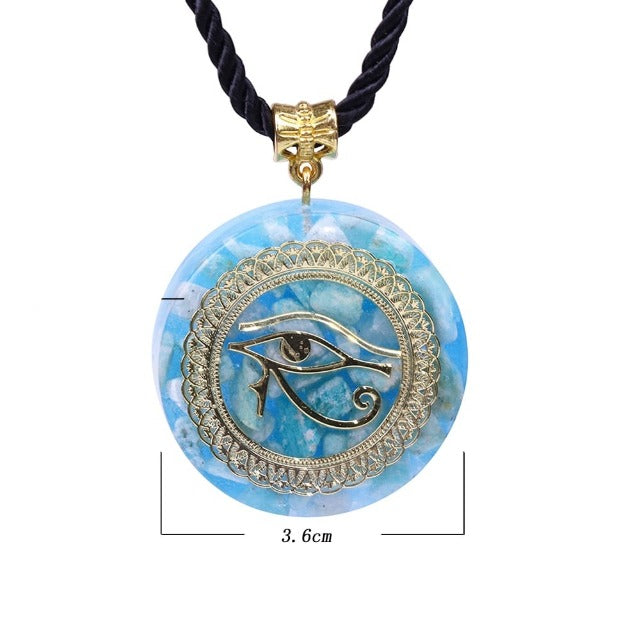 Orgonite Necklace Eye of Oudjat Egypt